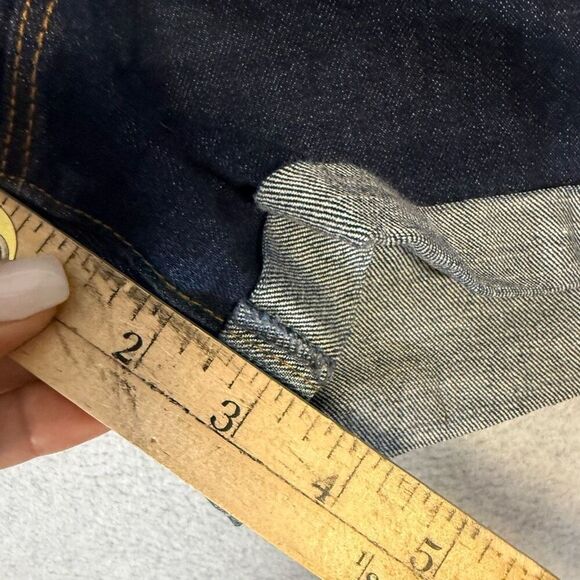 Old Navy Women's Size 2 Semi Fitted Stretch Dark Wash Cuffed Hem Short Shorts - Picture 7 of 7